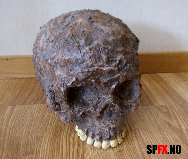 old rotten skull halloween prop prop maker sander skaraas pedersen spfxno